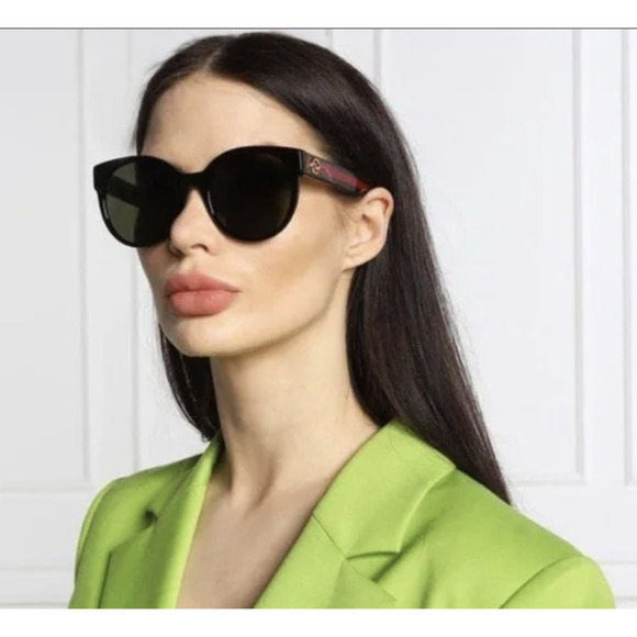 NWT Gucci GG0035SN-004 Havana Blue Sunglasses - Picture 1 of 5